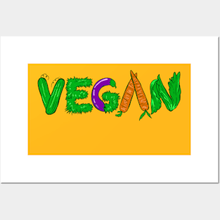 Vegan Typography Posters and Art